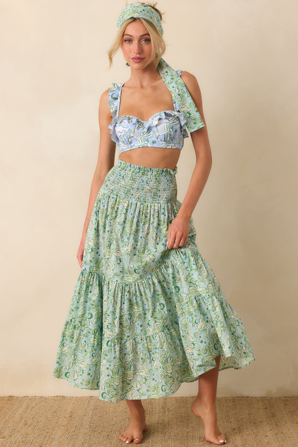Women's Paradisa Merritt Island Seaglass Green Convertible Cotton Skirt Dress | 100% Cotton 5