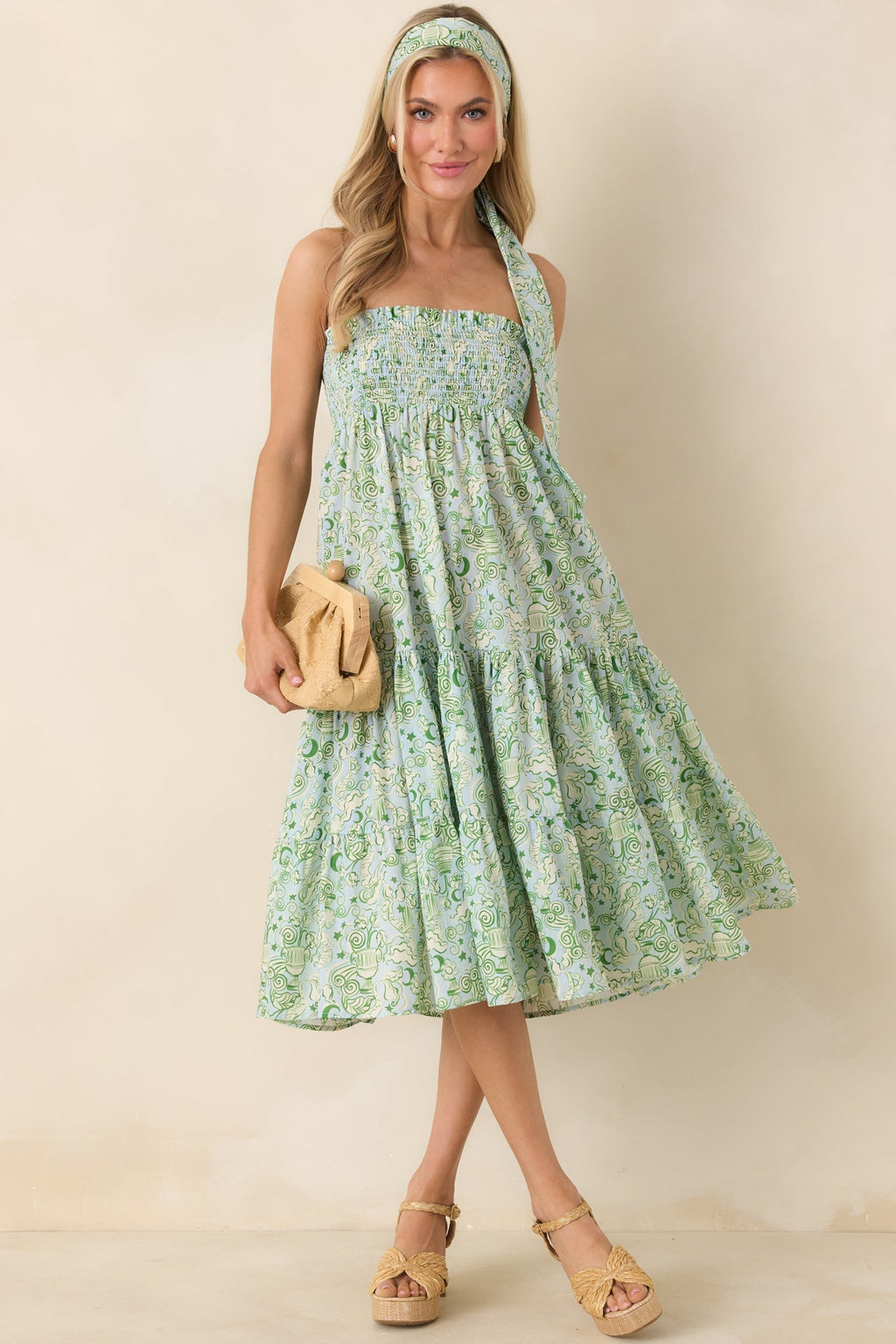 Women's Paradisa Merritt Island Seaglass Green Convertible Cotton Skirt Dress | 100% Cotton 7