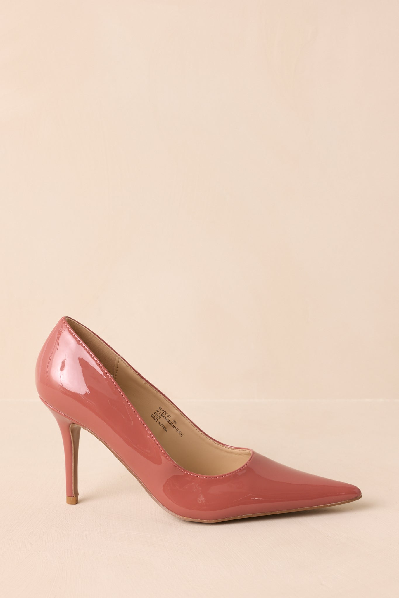 Women's Perfectly Polished Blush Patent Pointed Toe Heels | Heel measures 3.25" 2