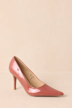 Women's Perfectly Polished Blush Patent Pointed Toe Heels | Heel measures 3.25" 3