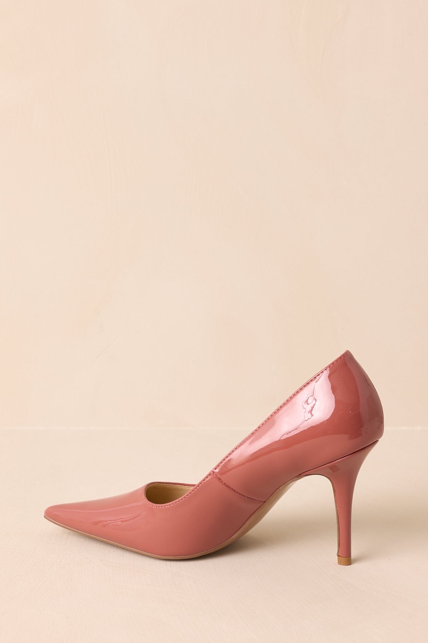Women's Perfectly Polished Blush Patent Pointed Toe Heels | Heel measures 3.25" 5