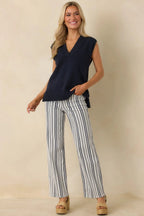 Women's Polished Ease Navy Knit Sweater Vest | 60% Cotton & 40% Acrylic 3