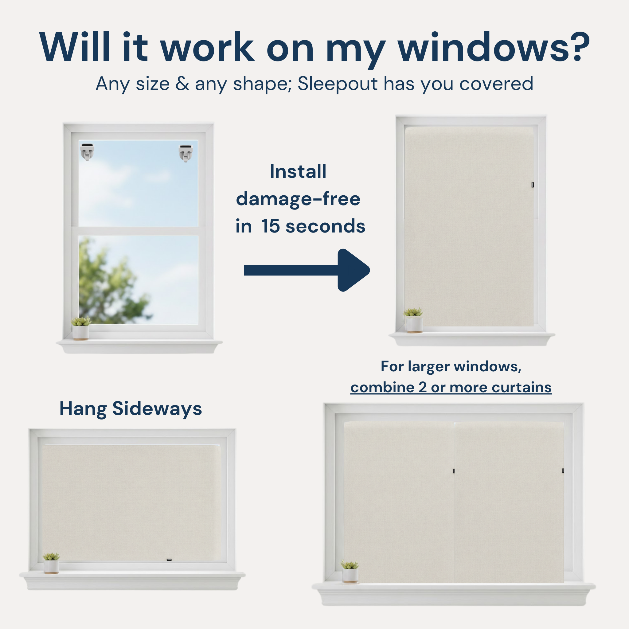 Portable blackout curtain product view