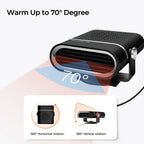 12V Portable Car Heater — Compact Defroster & Spot Warmer