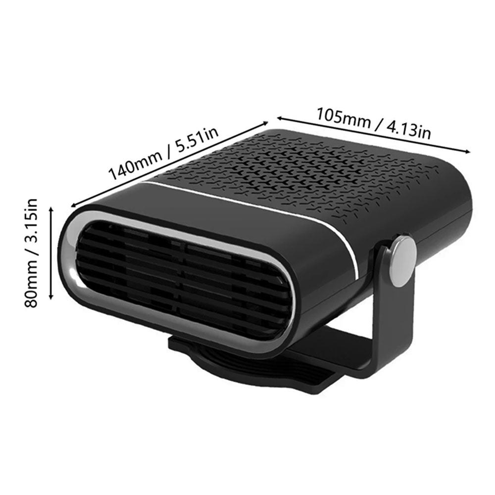 12V Portable Car Heater — Compact Defroster & Spot Warmer