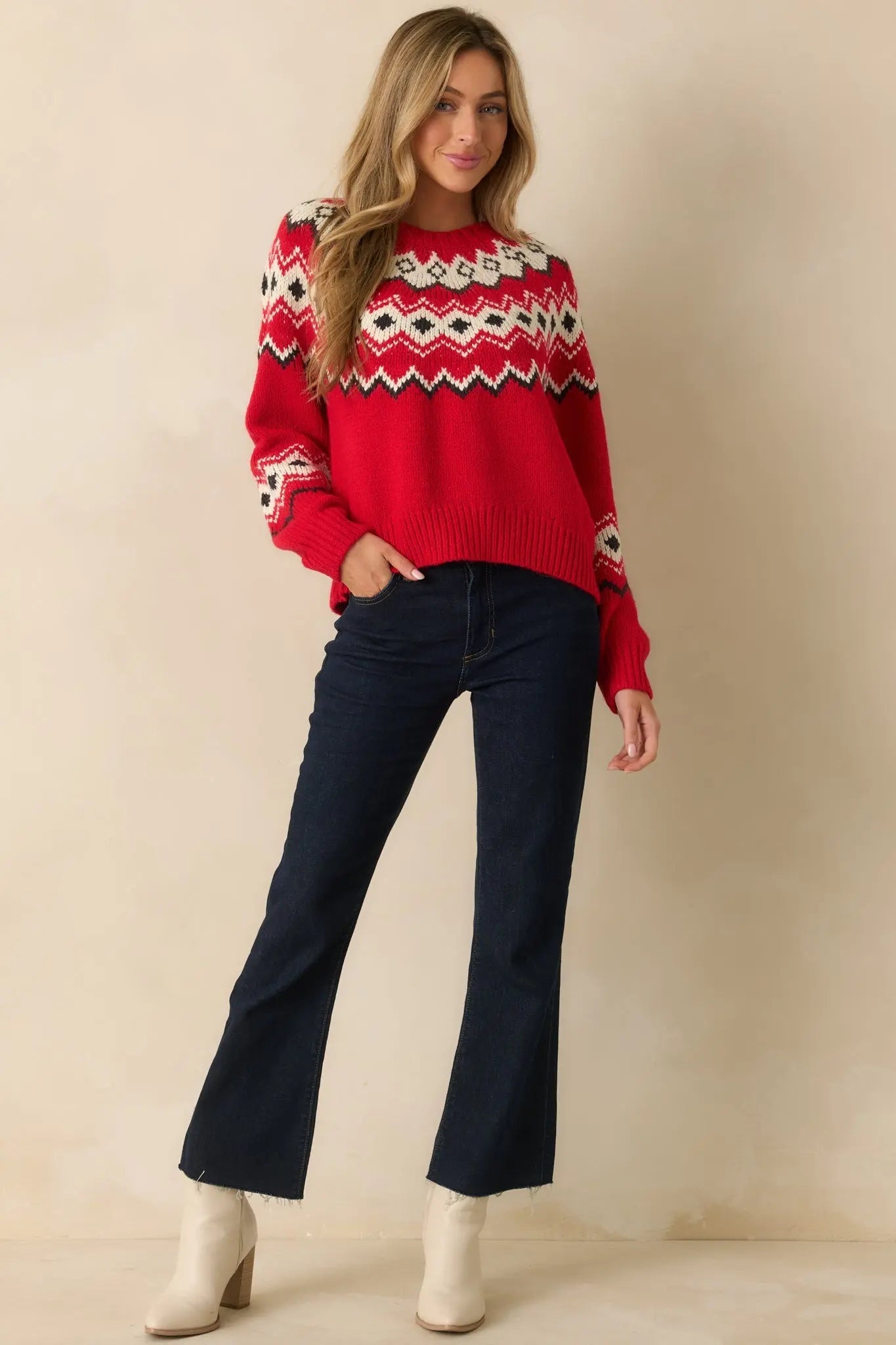 Women's Power Curve Dark Wash Cropped Flare Jeans | 96% Cotton 2