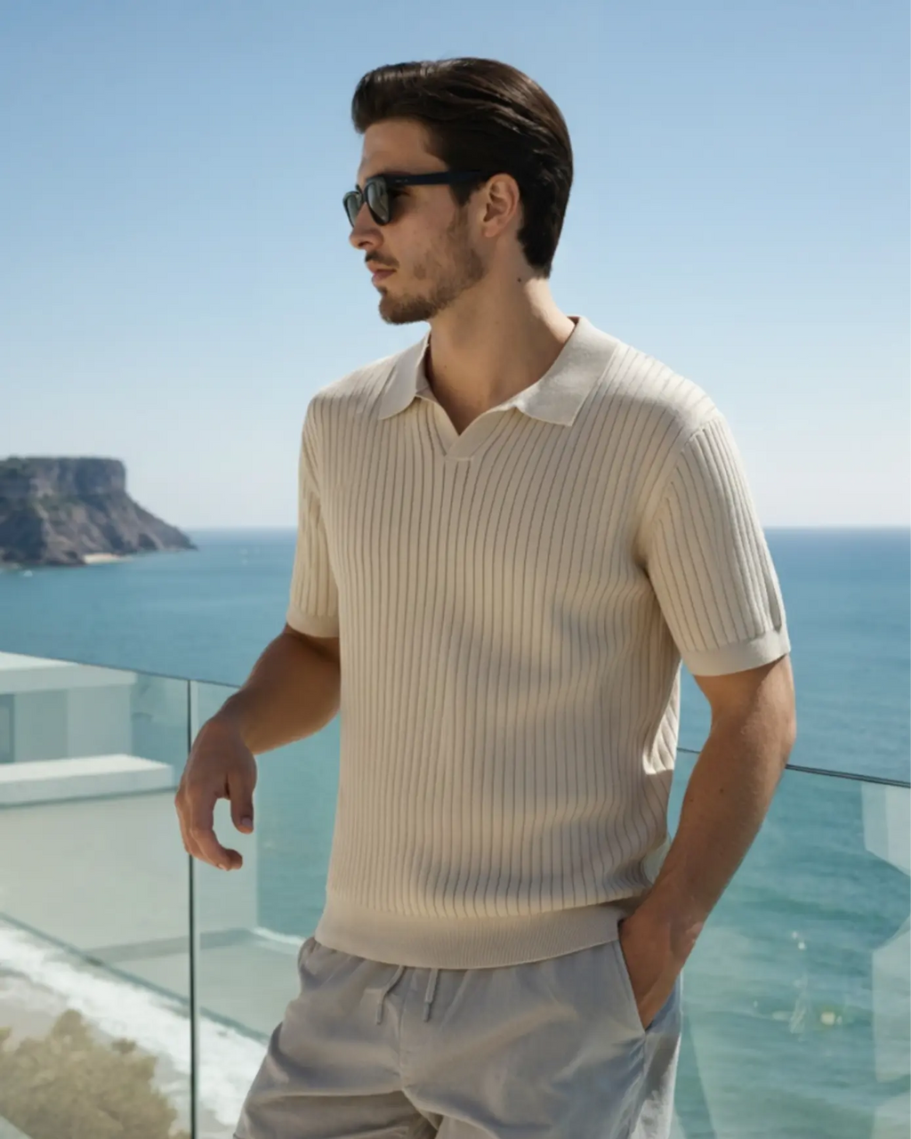 Women's Premium Ribbed Polo | Premium knitted fabric with a ribbed texture 1