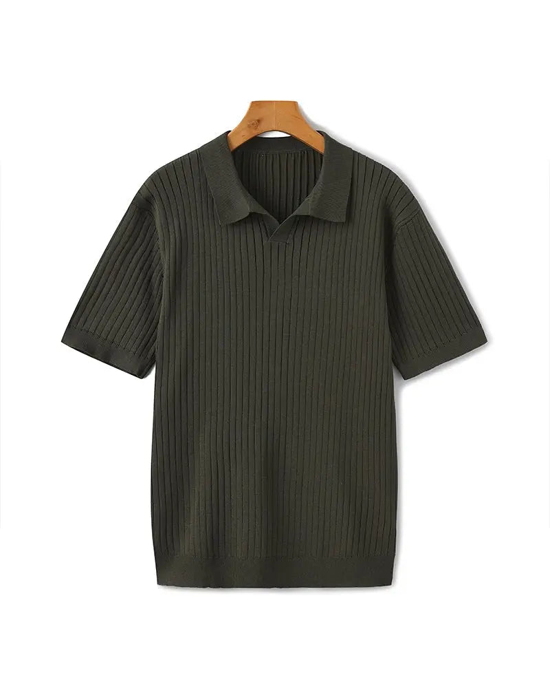 Women's Premium Ribbed Polo | Premium knitted fabric with a ribbed texture 10