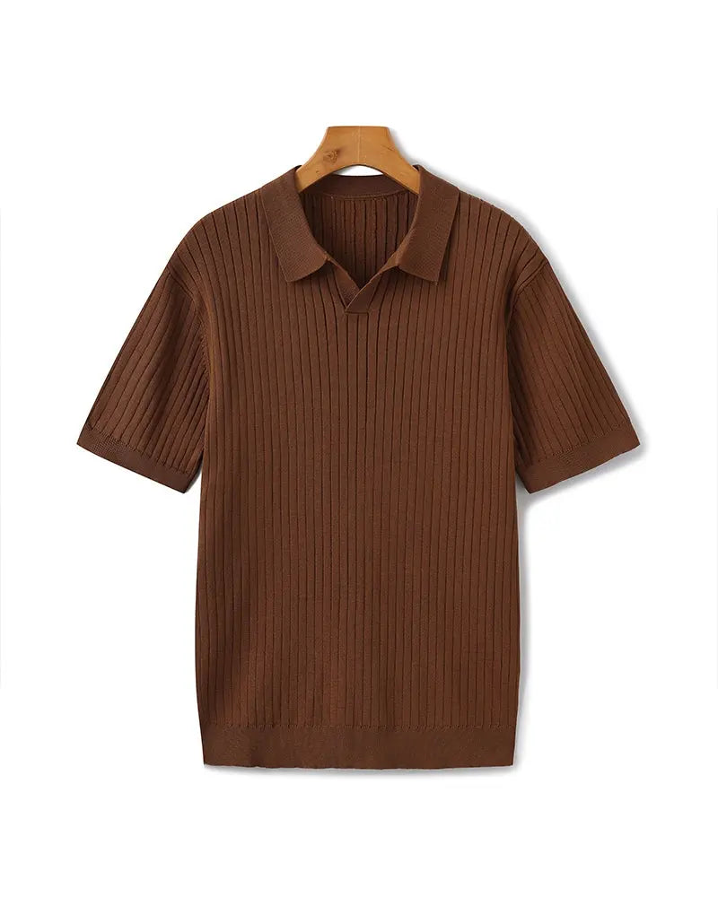 Women's Premium Ribbed Polo | Premium knitted fabric with a ribbed texture 12