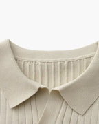 Women's Premium Ribbed Polo | Premium knitted fabric with a ribbed texture 3