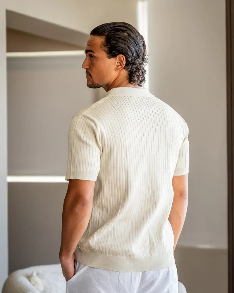 Women's Premium Ribbed Polo | Premium knitted fabric with a ribbed texture 5