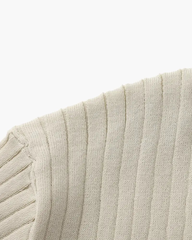 Women's Premium Ribbed Polo | Premium knitted fabric with a ribbed texture 7