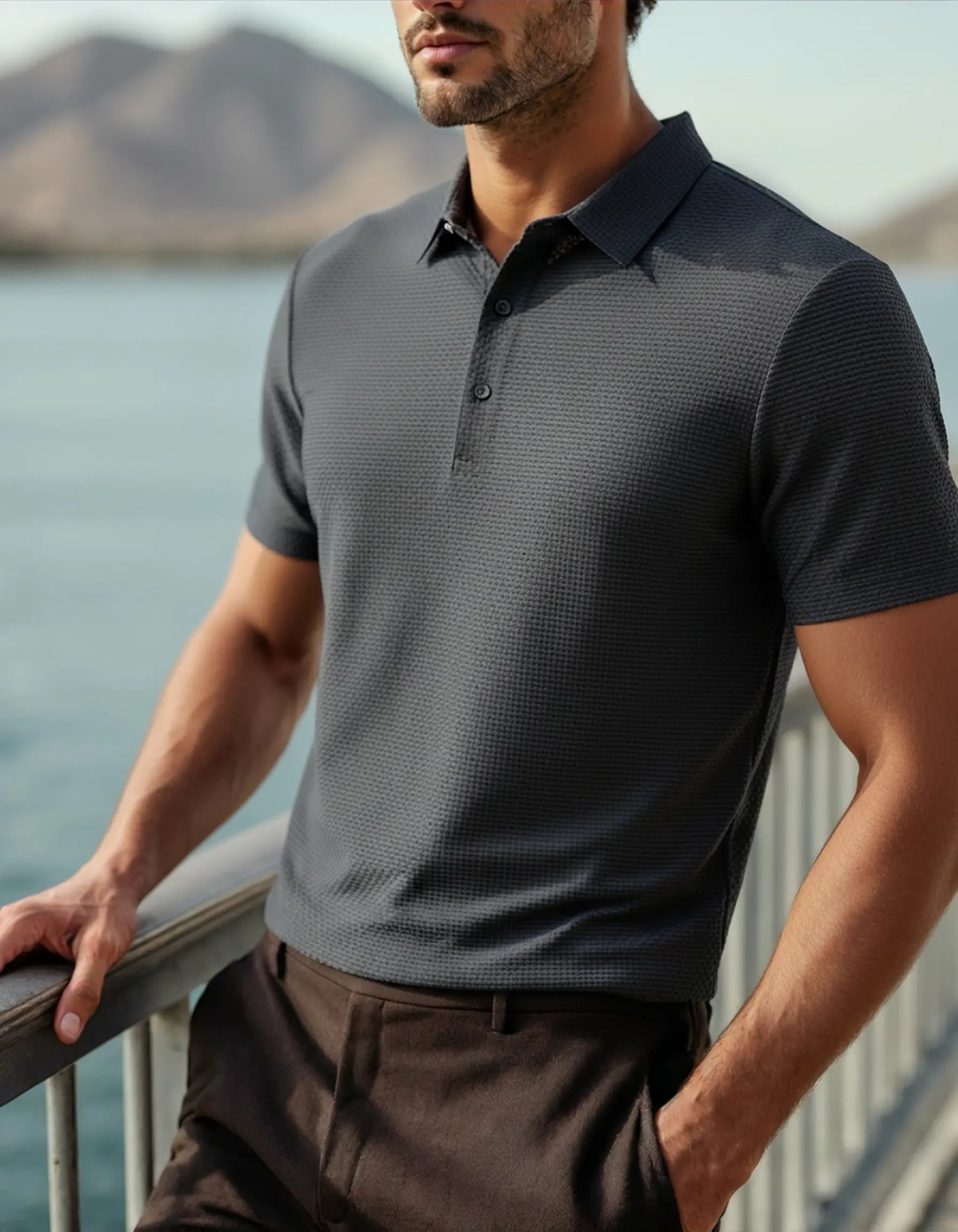 Women's Prestigio Silk Polo (Anti-Wrinkle) | Material: Polyester 2