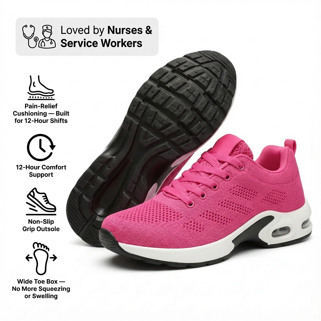 Pro Comfort | Non Slip Work Shoes with Arch Support | Lightweight & Breathable Design for All-Day Comfort