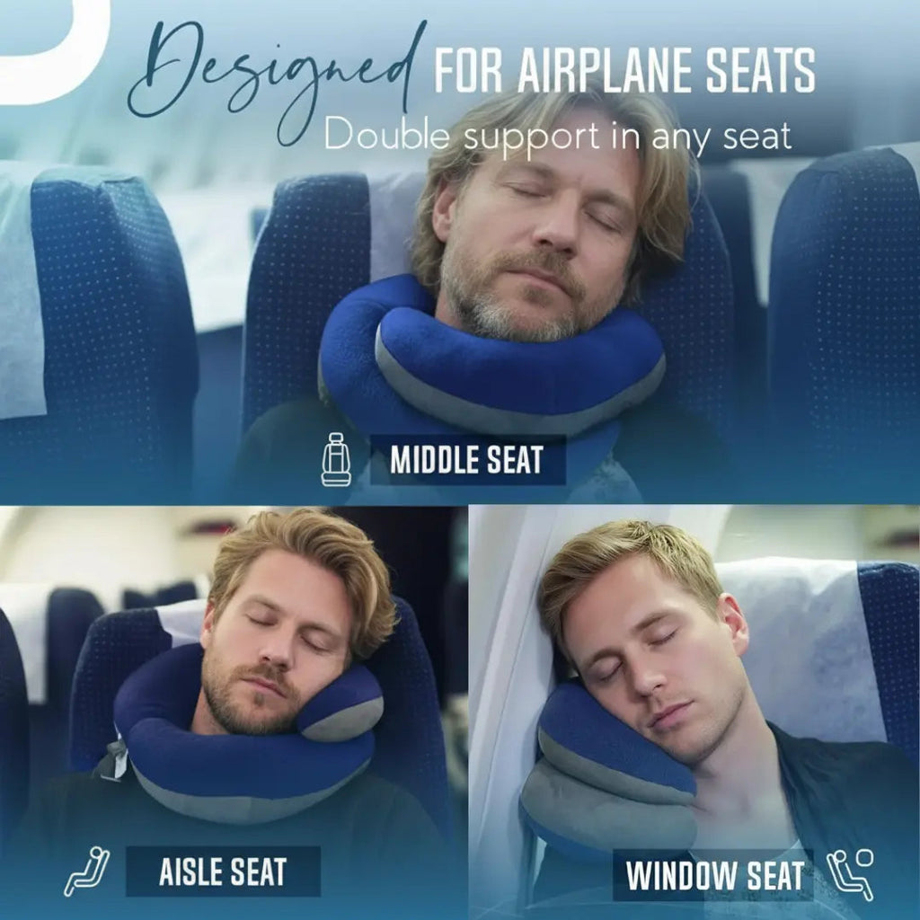 Double-support travel neck pillow multi-design