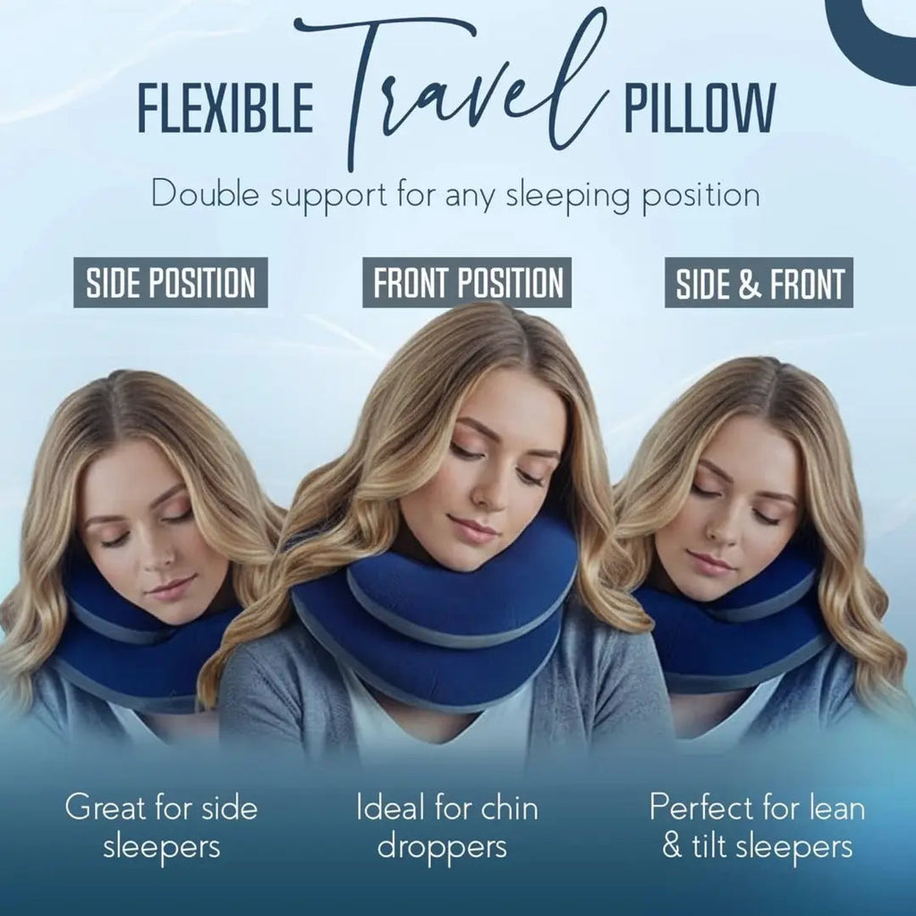 Double-support travel neck pillow multi-design