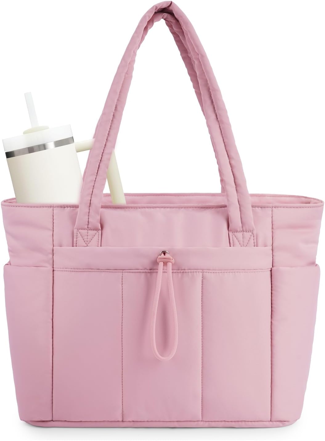 Quilted Puffer Tote Bag | Spacious 20L Capacity with Padded Laptop Sleeve | Stylish and Practical for Daily Use