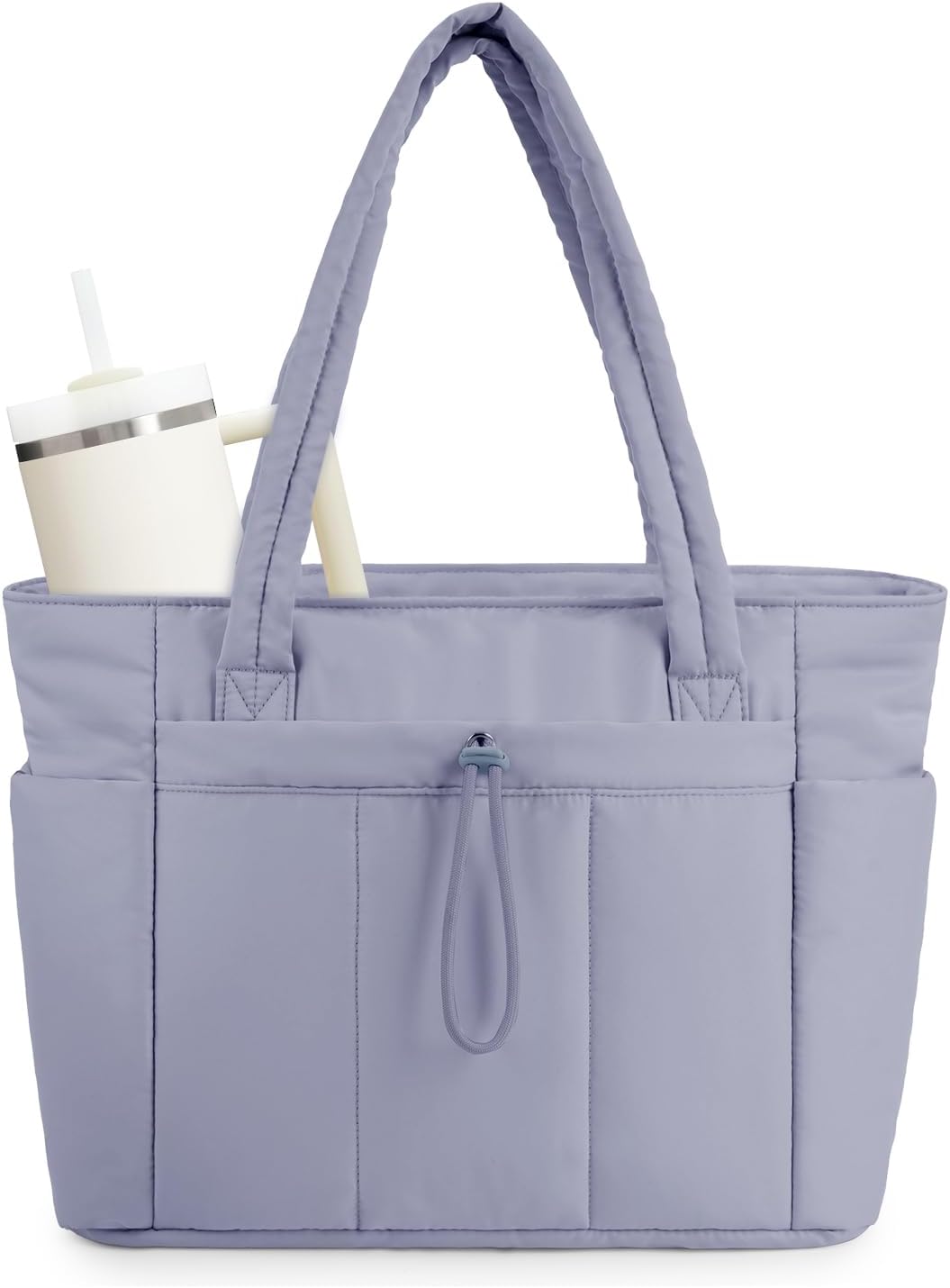 Quilted Puffer Tote Bag | Spacious 20L Capacity with Padded Laptop Sleeve | Stylish and Practical for Daily Use