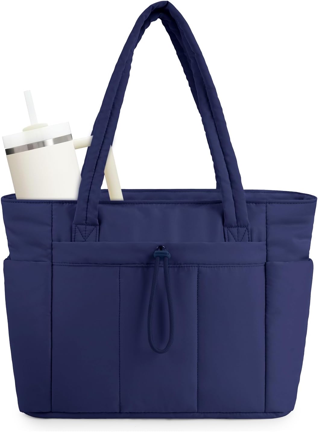 Quilted Puffer Tote Bag | Spacious 20L Capacity with Padded Laptop Sleeve | Stylish and Practical for Daily Use