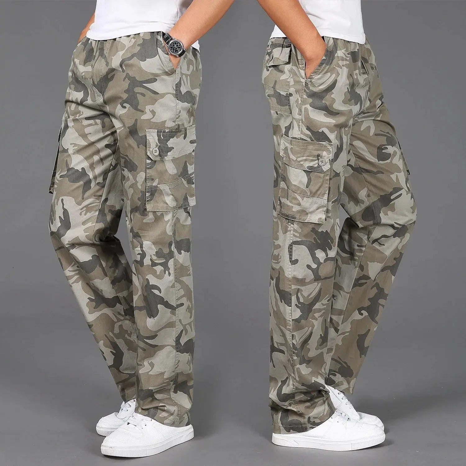 Women's Ranger Camo Cargo Pants | Lightweight cotton fabric for breathability 0