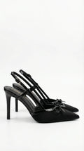 Women's Rebecca Collection | Satin Bow Court Heels with T-Strap Design | Vintage-Inspired Elegance for Fashion-Forward W 0