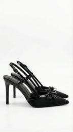 Women's Rebecca Collection | Satin Bow Court Heels with T-Strap Design | Vintage-Inspired Elegance for Fashion-Forward W 0