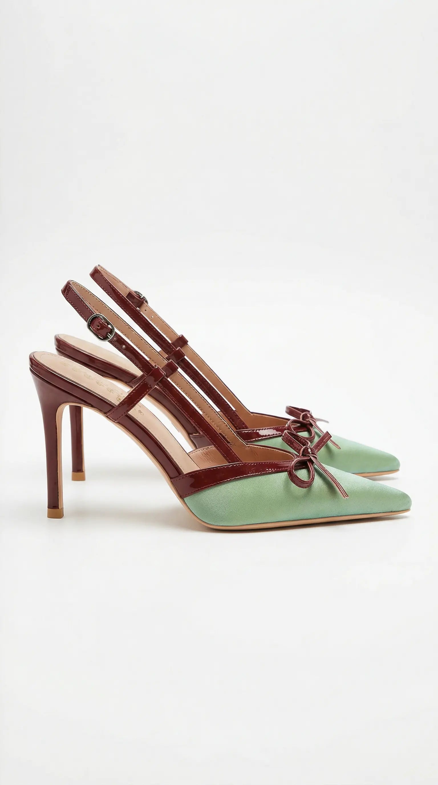 Women's Rebecca Collection | Satin Bow Court Heels with T-Strap Design | Vintage-Inspired Elegance for Fashion-Forward W 3