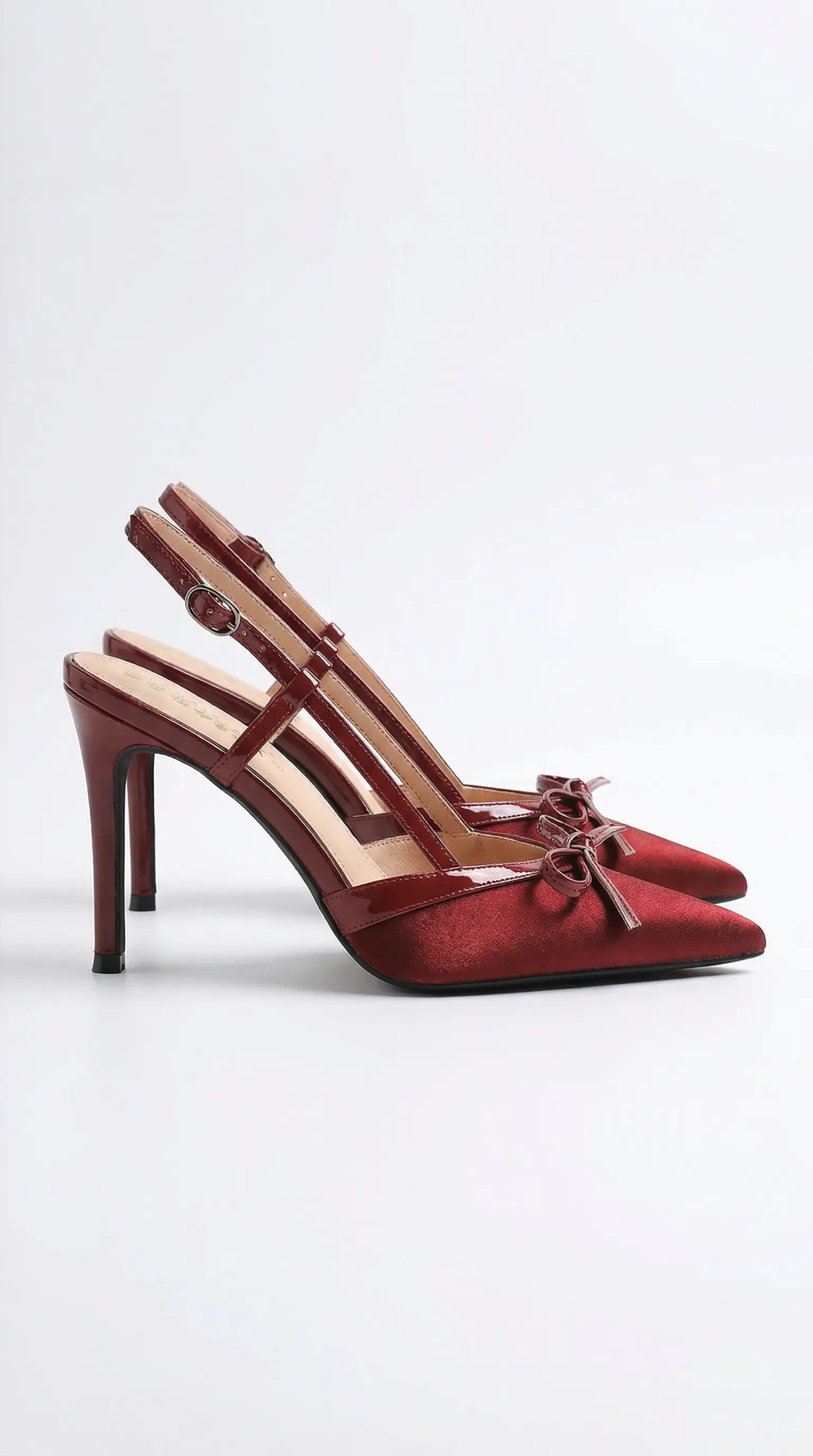 Women's Rebecca Collection | Satin Bow Court Heels with T-Strap Design | Vintage-Inspired Elegance for Fashion-Forward W 7
