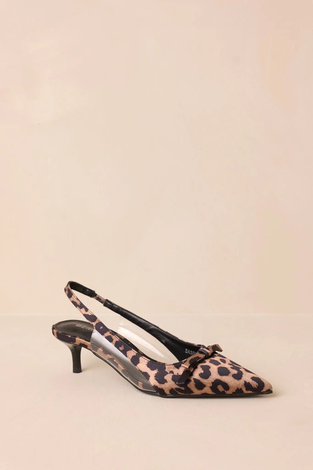 Women's Regal Steps Leopard Print Slingback Kitten Heels | Heel Measures 2.25" in Height 3