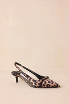 Women's Regal Steps Leopard Print Slingback Kitten Heels | Heel Measures 2.25" in Height 3