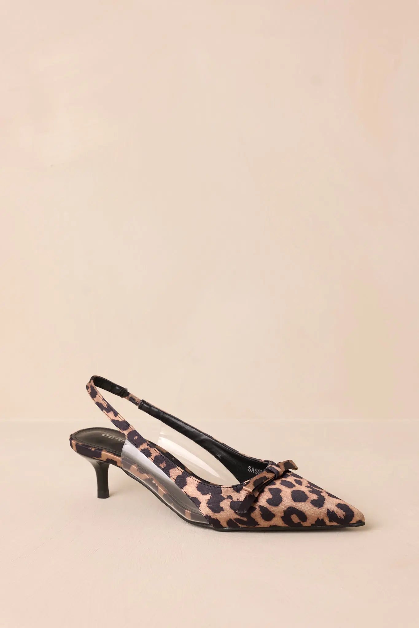 Women's Regal Steps Leopard Print Slingback Kitten Heels | Heel Measures 2.25" in Height 3