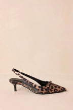 Women's Regal Steps Leopard Print Slingback Kitten Heels | Heel Measures 2.25" in Height 4