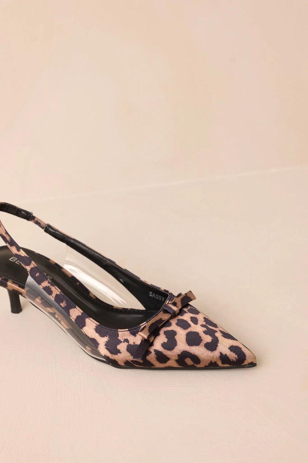 Women's Regal Steps Leopard Print Slingback Kitten Heels | Heel Measures 2.25" in Height 5