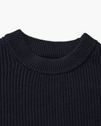Women's Rib Knit Crewneck | Premium wool-blend with natural stretch and struct 3