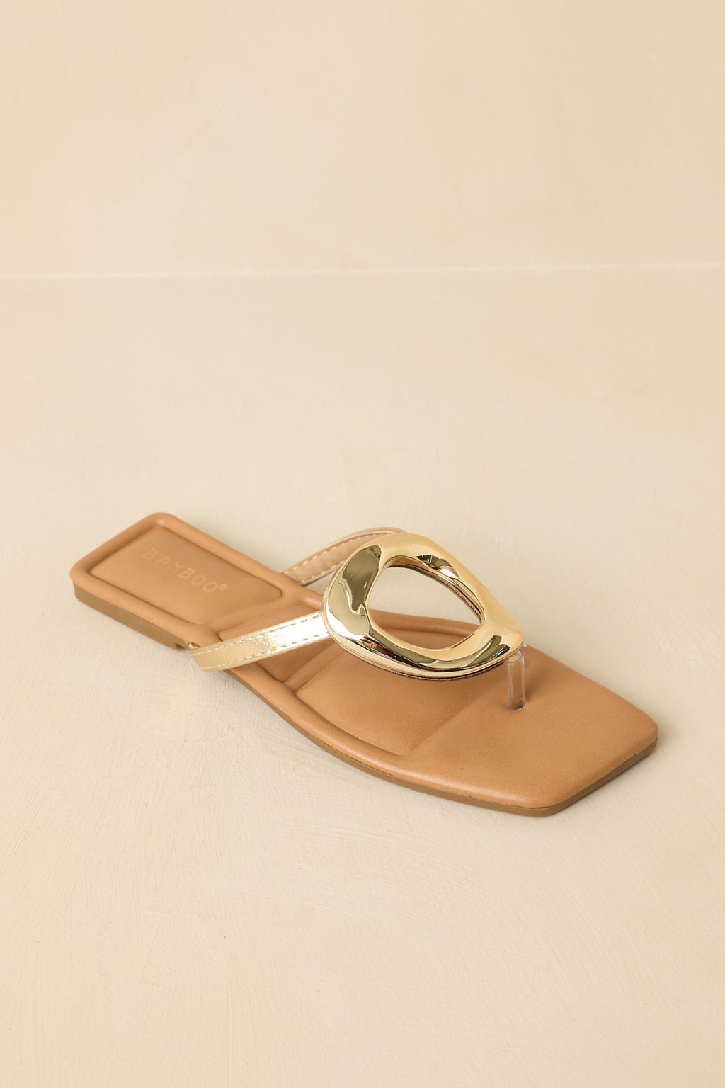 Women's Riviera Glow Gold Metallic Faux Leather Sandals | All Man Made Materials 2