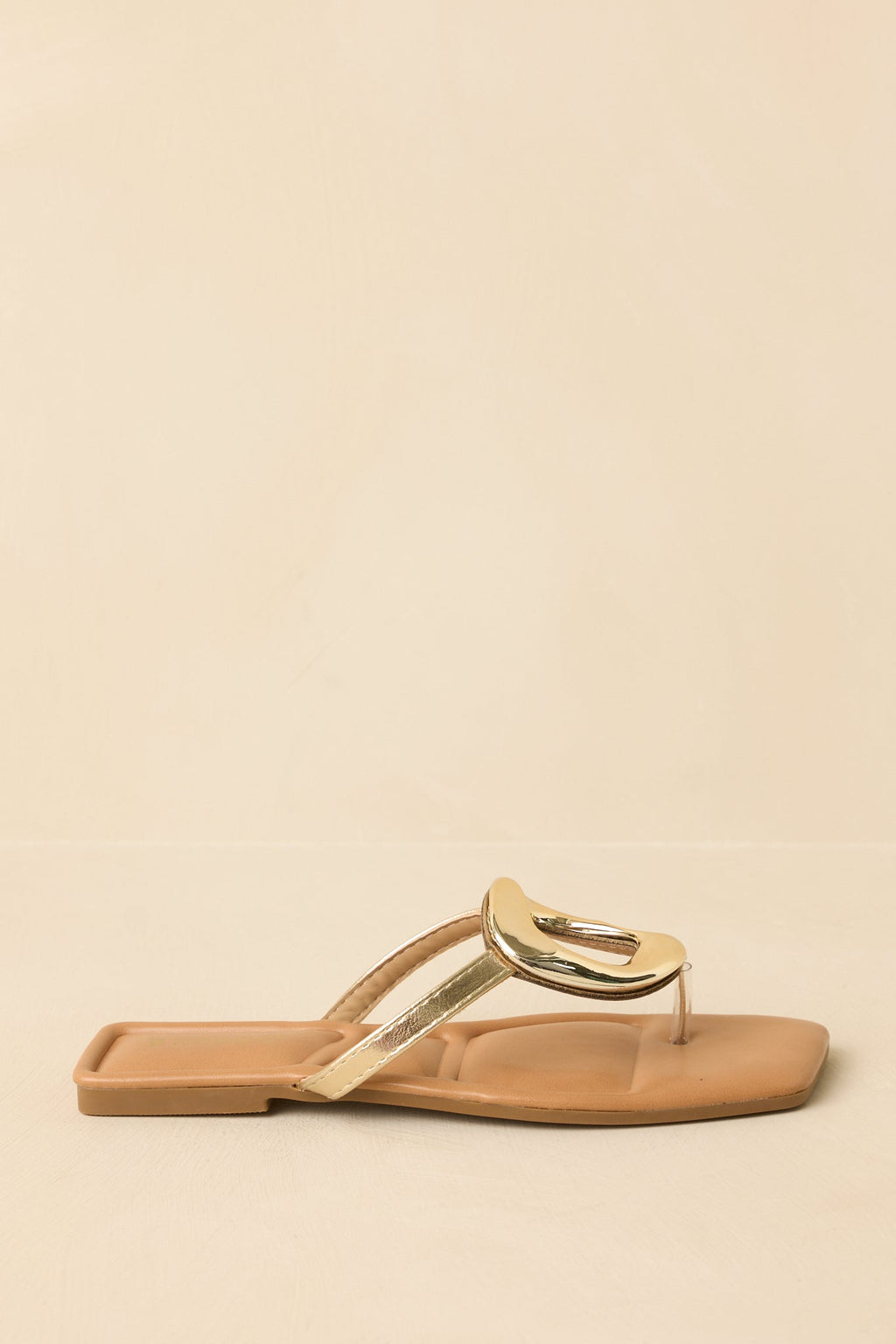 Women's Riviera Glow Gold Metallic Faux Leather Sandals | All Man Made Materials 3