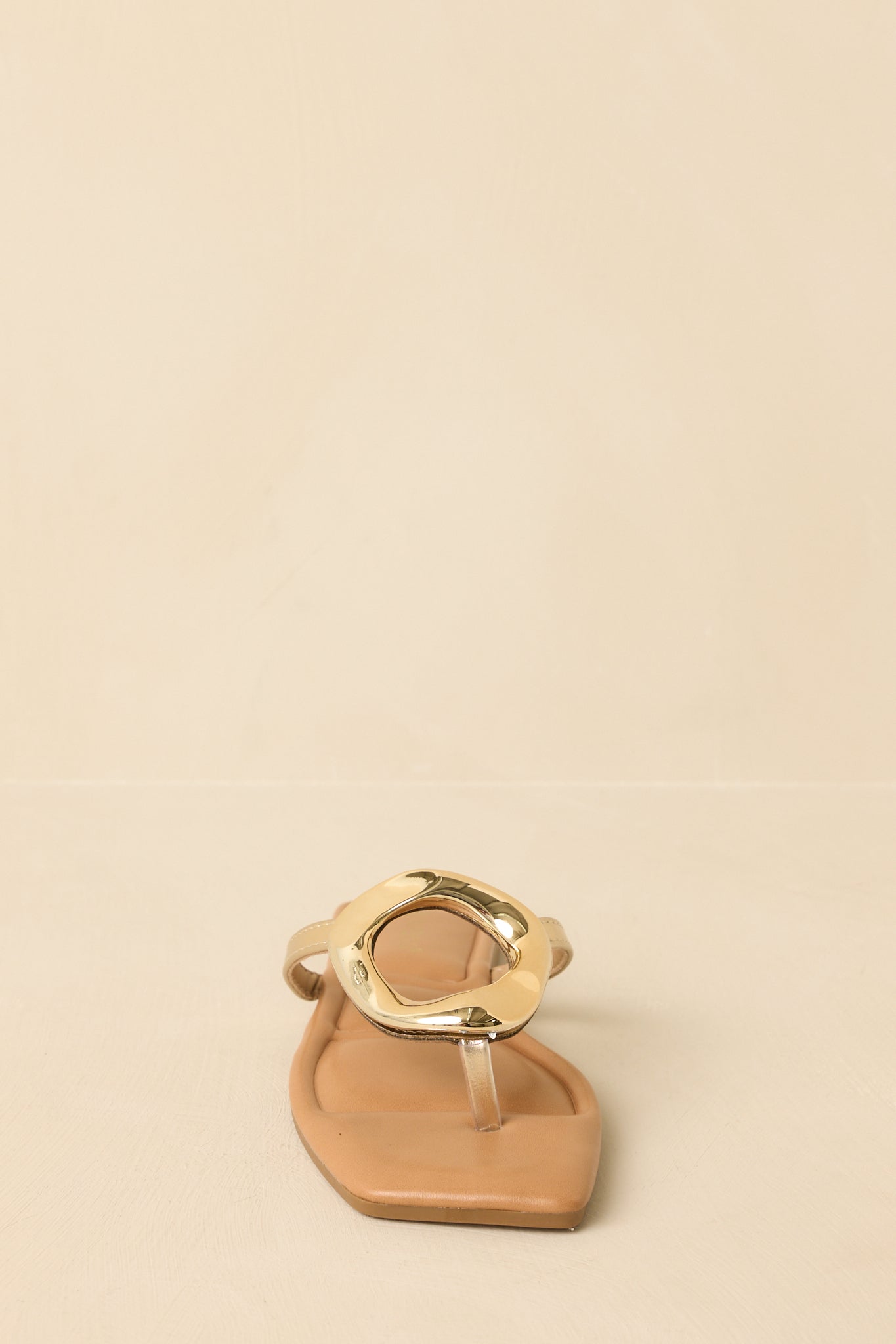 Women's Riviera Glow Gold Metallic Faux Leather Sandals | All Man Made Materials 5