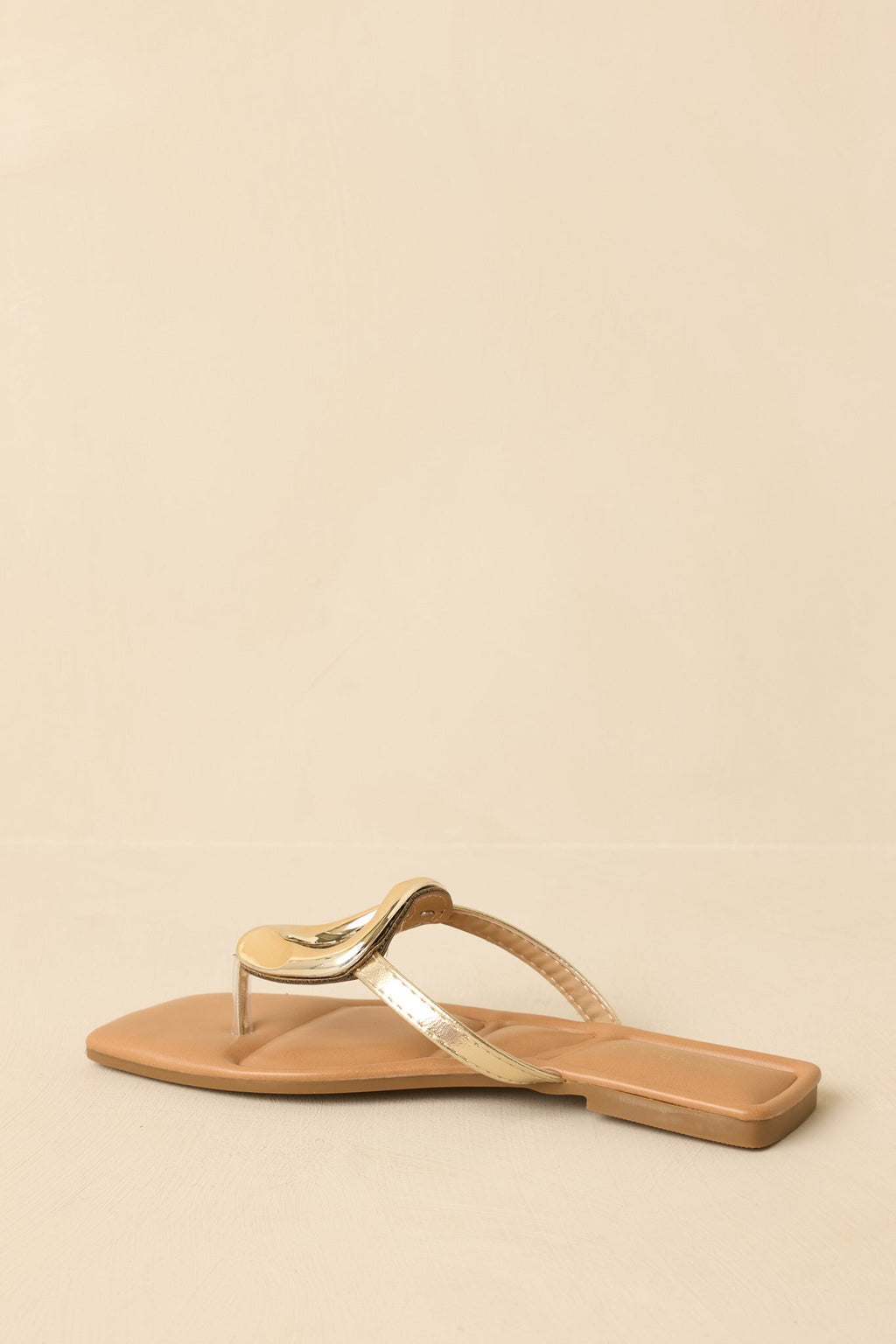 Women's Riviera Glow Gold Metallic Faux Leather Sandals | All Man Made Materials 7
