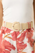 Women's Riviera Ready Beige Woven Bead Accent Belt | This Belt Measures: 41" 0