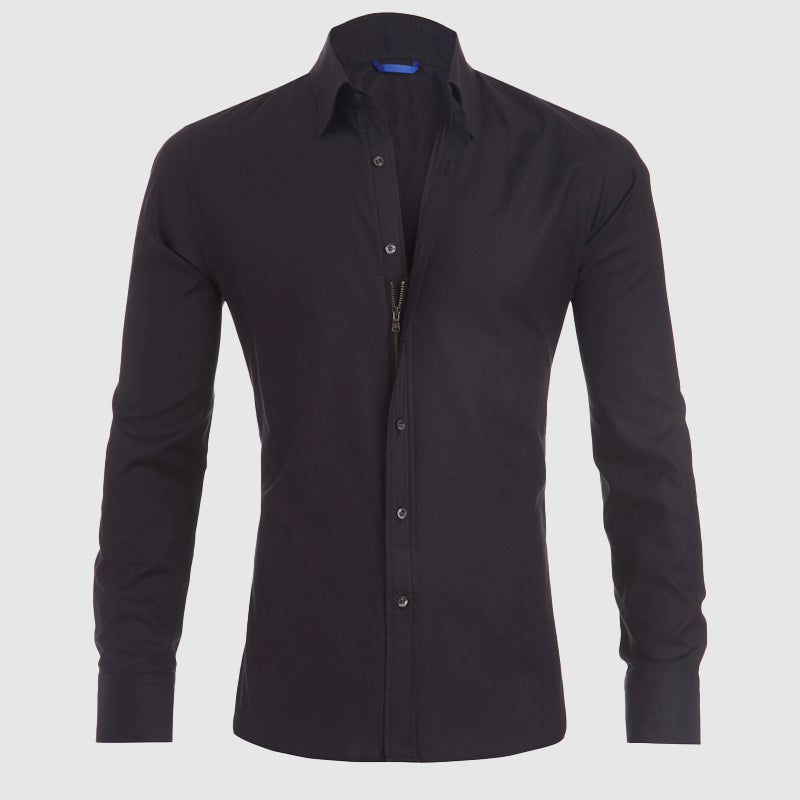 Women's Roberto Russo Fitted Shirt with Integrated Zipper | Material: Cotton and polyester blend 6
