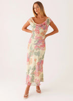 Women's Role Model | Maxi Dress with Back Tie & Exclusive Print | Elegant Style for Sophisticated Moments - Women's | Ti 0