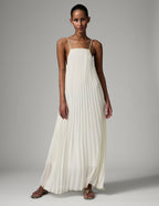 Rona Collection | Chiffon Plisse Maxi Dress with Adjustable Straps | Elegant Evening Wear for Effortless Style