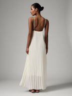 Rona Collection | Chiffon Plisse Maxi Dress with Adjustable Straps | Elegant Evening Wear for Effortless Style
