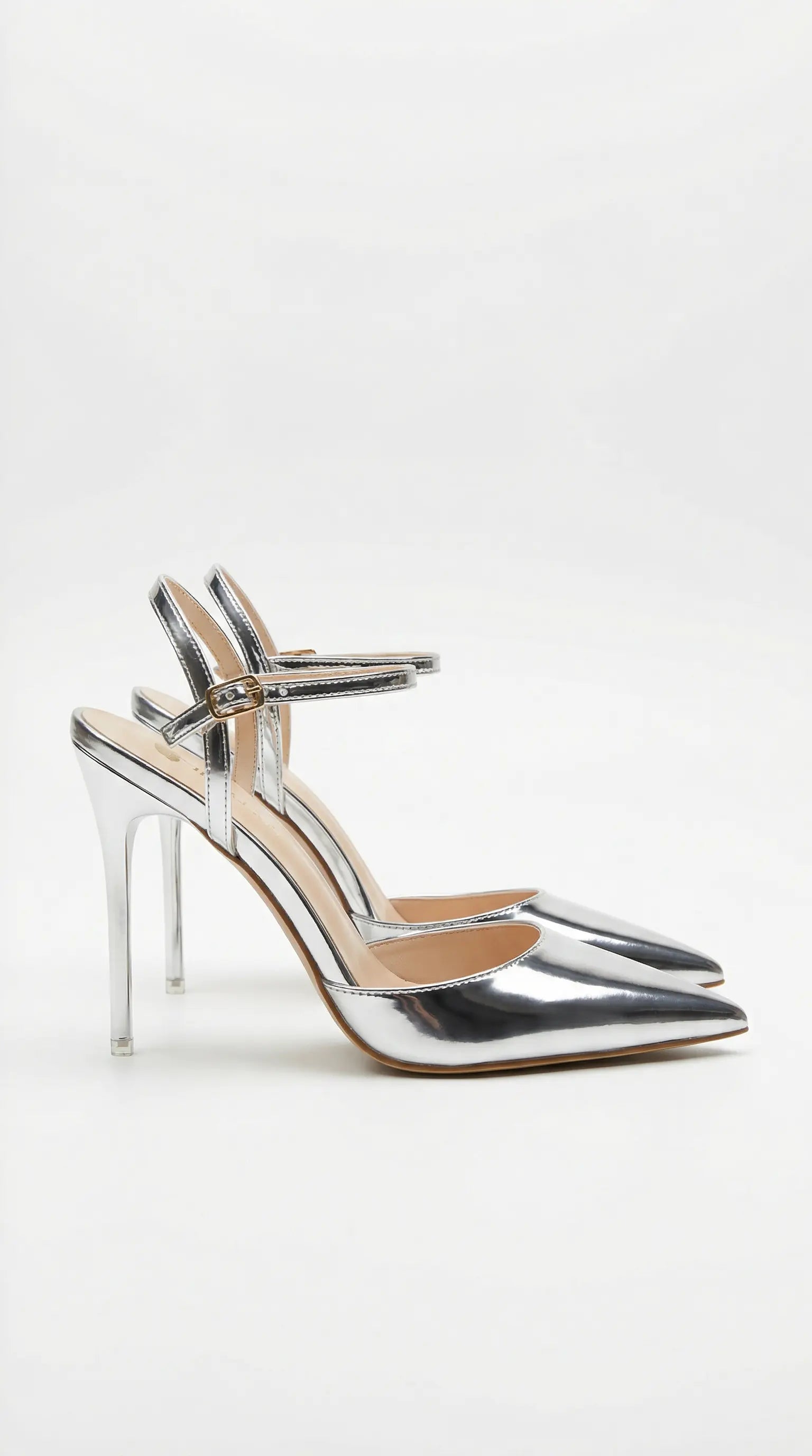 Women's Rosa Mae | Women's Gold Heels with Adjustable Ankle Strap | Elegant Pumps for All-Day Comfort | Luxurious pointe 10