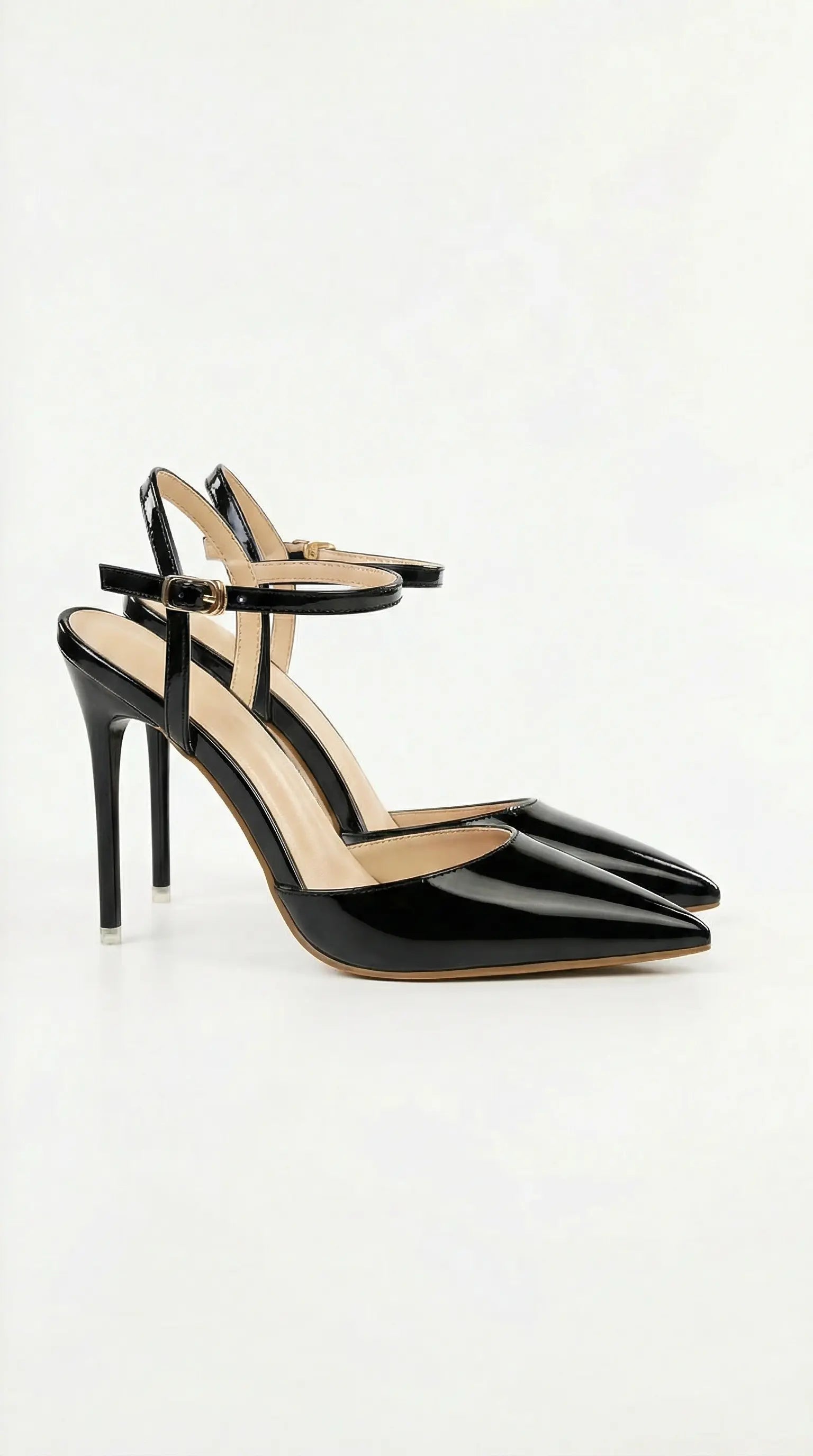 Women's Rosa Mae | Women's Gold Heels with Adjustable Ankle Strap | Elegant Pumps for All-Day Comfort | Luxurious pointe 15