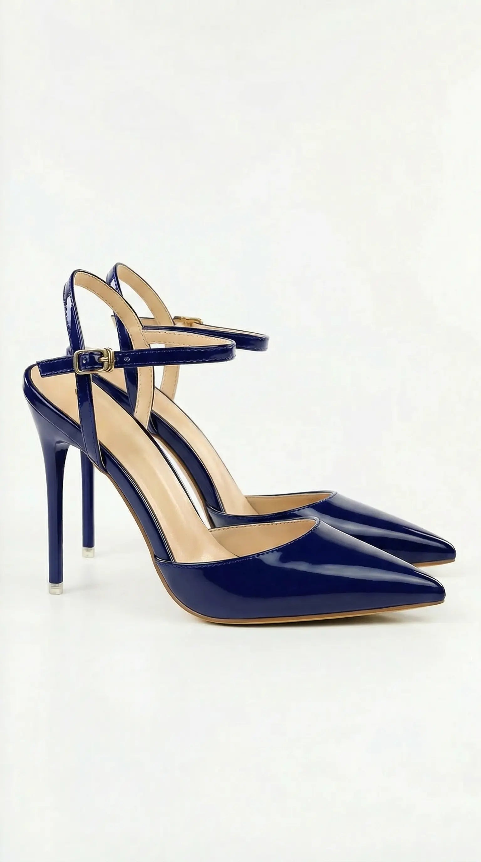 Women's Rosa Mae | Women's Gold Heels with Adjustable Ankle Strap | Elegant Pumps for All-Day Comfort | Luxurious pointe 9