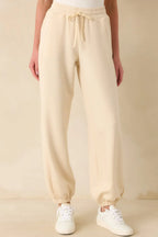 Women's Running Errands Ecru Beige Joggers | 46% Rayon 0