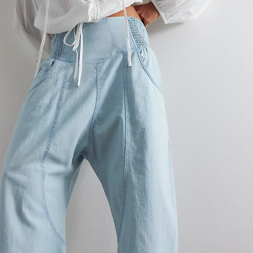 Wide-leg flowy pants