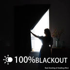 Self-adhesive portable 100% blackout curtain, punch-free, heat insulation