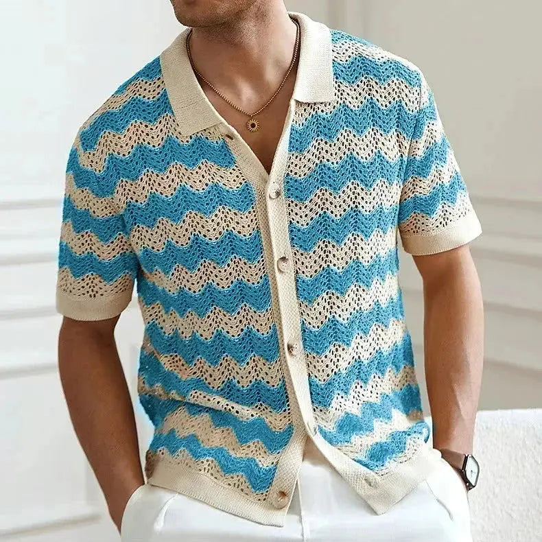 Women's Santos Knit Button Up | Soft and breathable crochet knit 0